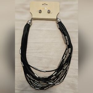 Multi Strands Necklace and earrings